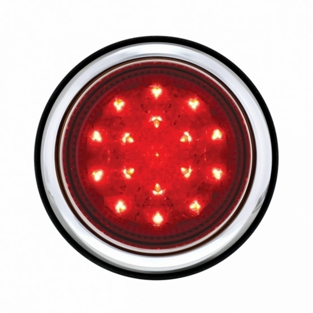 17 LED Chrome Bezel Flush Mount Tail Light
