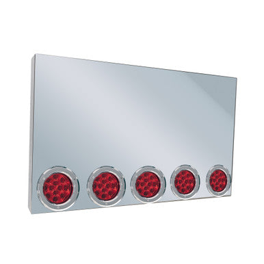 20" Rear Center Panel W/5-4" Round Red Lights