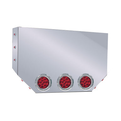 20" Rear Center Panel, HEX Edges W/3-4" Red Lights &amp; 10-3/4" Red Lights