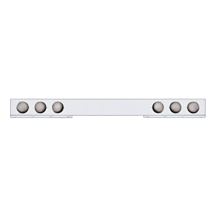 Stainless 1 Piece Rear Light Bar With Six 4" Light Cutouts