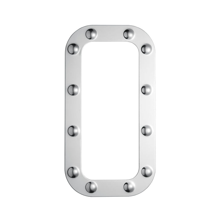 Peterbilt Stainless Dimpled Vent Door Trim (Card of 2)