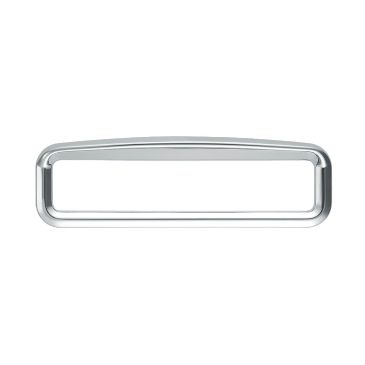 Chrome Bezel With Visor For 4-3/8" x 7/8" Kenworth Glove Box Emblem