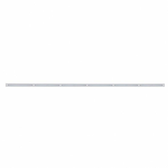 79-1/2" Stainless Bumper Light Bracket With 6 x 14 LED 12" Light Bars - Amber LED/Chrome Lens