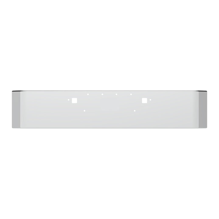 Stainless Steel Clad Aluminum Bumper For 2008-2023 Peterbilt 389 - Curved Ends