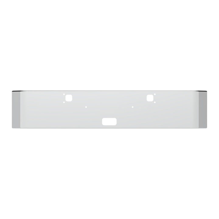 Stainless Steel Clad Aluminum Bumper For 1982-2024 Kenworth W900 - Curved Ends
