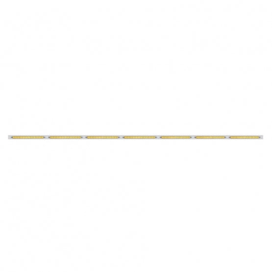 94" Stainless Steel Light Bracket With 7 x 19 LED 12" Reflector Light Bars - Amber LED/Clear Lens