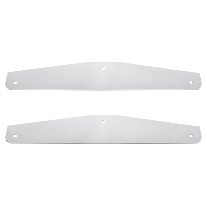 24" x 4" Stainless Steel Bottom Mud Flap Plates - Bolt Thru (Card of 2)