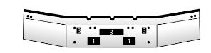Freightliner FLD-112 / FLD-120 (12" Set-Back) chrome bumper — fitment diagram