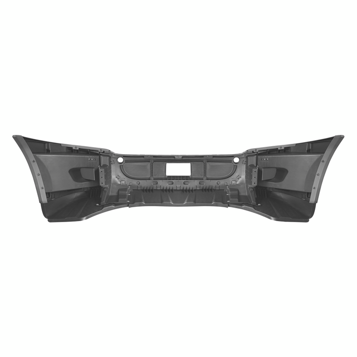 Complete 3-Piece Front Bumper Set With Chrome Trim Without Fog Light Hole For 2008-2017 Freightliner Cascadia