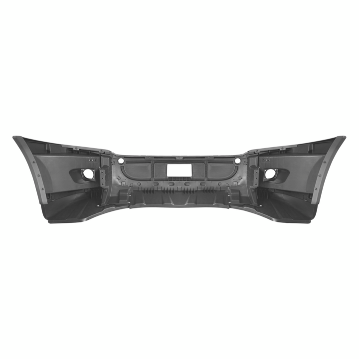 Complete 3-Piece Front Bumper Set With Chrome Trim With Fog Light Hole For 2008-2017 Freightliner Cascadia
