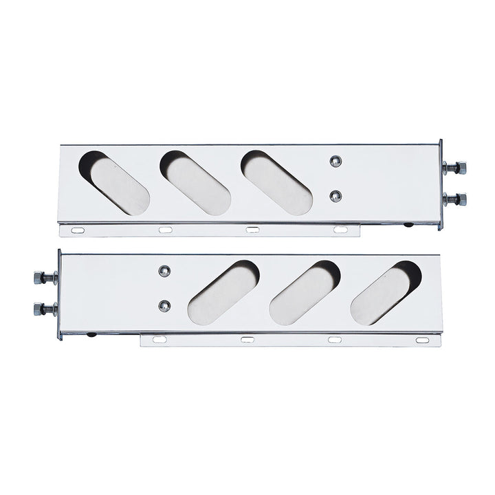 2-1/2" Bolt Pattern Stainless Spring Loaded Light Bar With 6X Oval Light Cutouts (Pair)