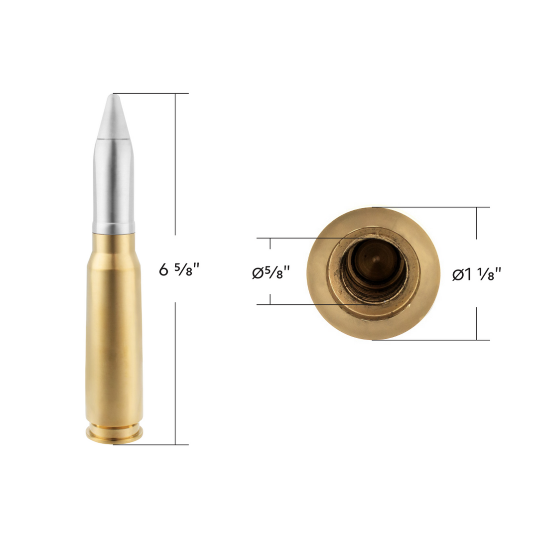 Bullet-Tip Chrome 5/8"-11 Thread-On Air Valve Knob