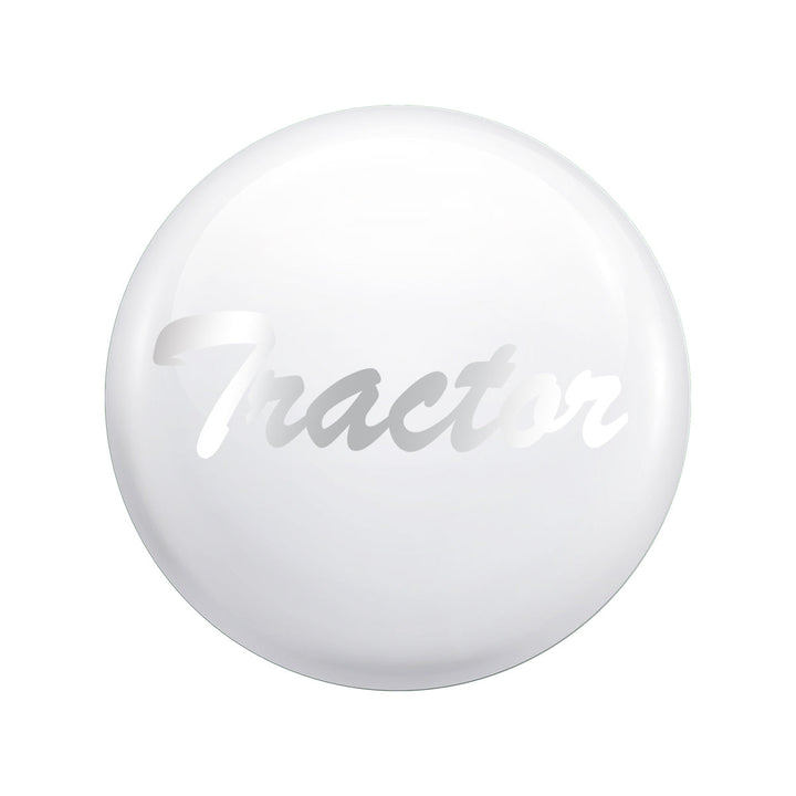"Tractor" Glossy Air Valve Knob Candy Color Sticker - Pearl White