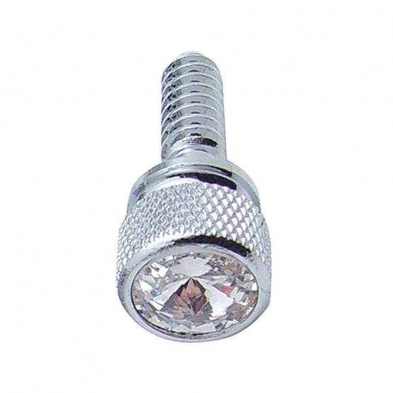 1/4" - 20 Knurled Head Dash Screw For Peterbilt - Clear Crystal (Bulk)