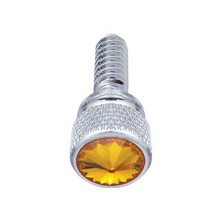 1/4" - 20 Knurled Head Dash Screw For Peterbilt - Amber Crystal (14-Pack)