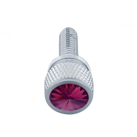 3/4" Short M6 - 1.0 Dash Screw For Kenworth - Purple Crystal (12-Pack)