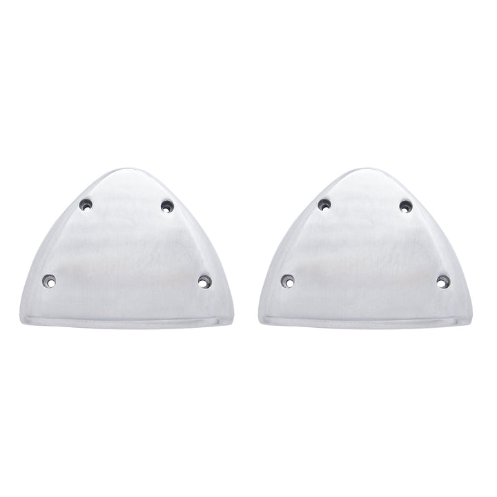 Polished Aluminum Headlight Turn Signal Cover Kit For Peterbilt (Pair)