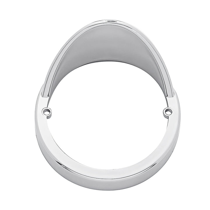 Chrome Plastic Cab Light Bezel With Visor For United Pacific Watermelon And Beehive Style Lights