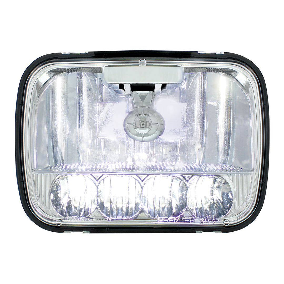 ULTRALIT - 5 High Power LED 5" x 7" Crystal Headlight - High &amp; Low Beam