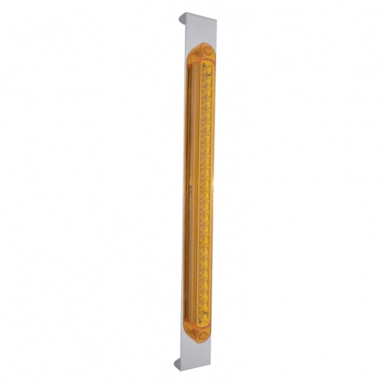 Mirror Bracket With 23 LED 17-1/4" Light Bar - Amber LED/Clear Lens