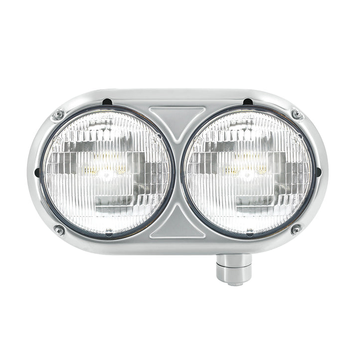 Headlight Assembly With Halogen Bulbs &amp; 304 Stainless Steel Housing For Peterbilt 359 - Passenger