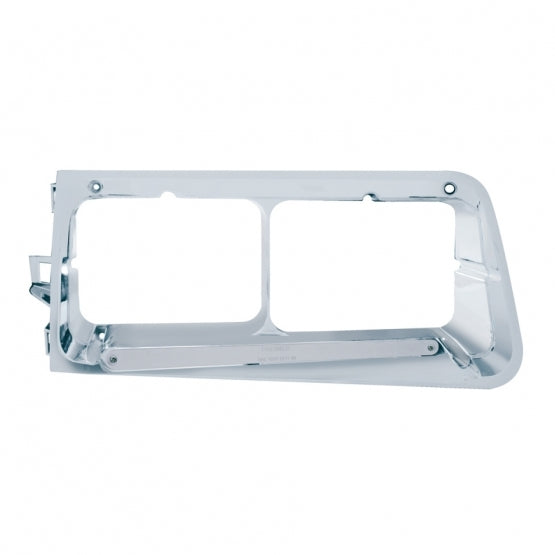 14 LED Headlight Bezel For 1989-2009 Freightliner FLD - Passenger - Amber LED/Chrome Lens