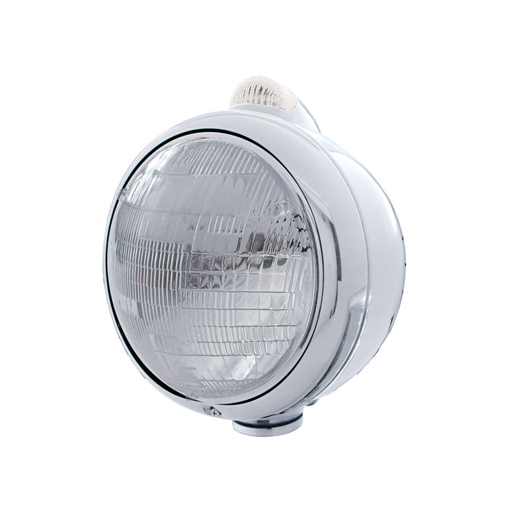 Chrome Guide 682-C Headlight 6014 &amp; Dual Mode LED Signal - Clear Lens