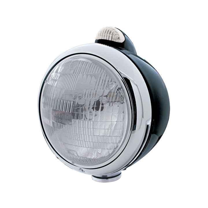 Black Guide 682-C Headlight H6024 &amp; Dual Mode LED Signal - Clear Lens
