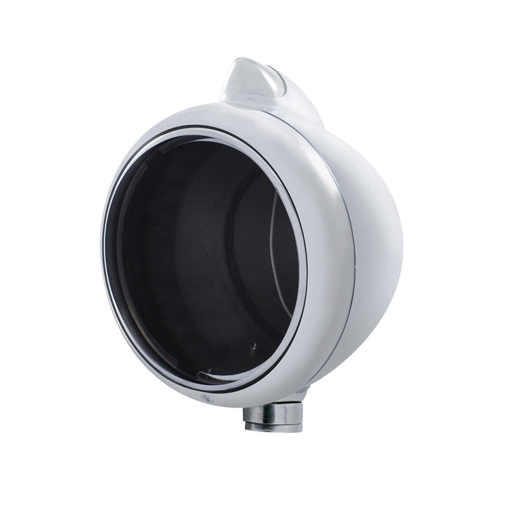 Stainless Steel Guide 682-C Headlight No Bulb &amp; Original Style LED Signal - Clear Lens