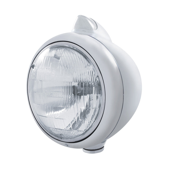 Stainless Steel Guide 682-C Headlight H6024 &amp; Original Style LED Signal - Clear Lens