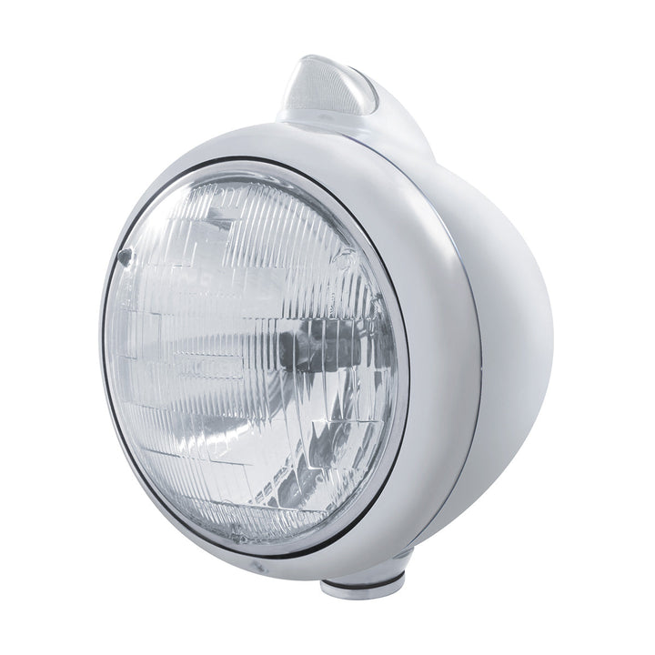Chrome Guide 682-C Headlight H6024 &amp; Original Style LED Signal - Clear Lens