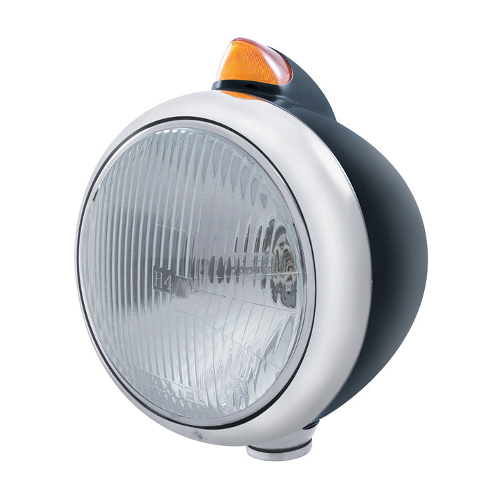 Black Guide 682-C Headlight H4 &amp; Original Style LED Signal - Amber Lens