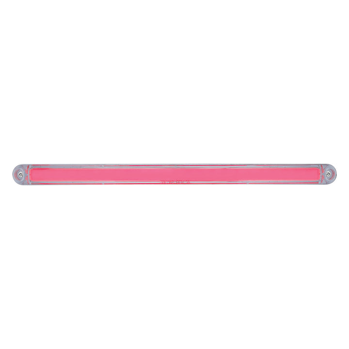 24 LED Dual Function 12" GloLight Bar With Bezel - Red LED/Clear Lens