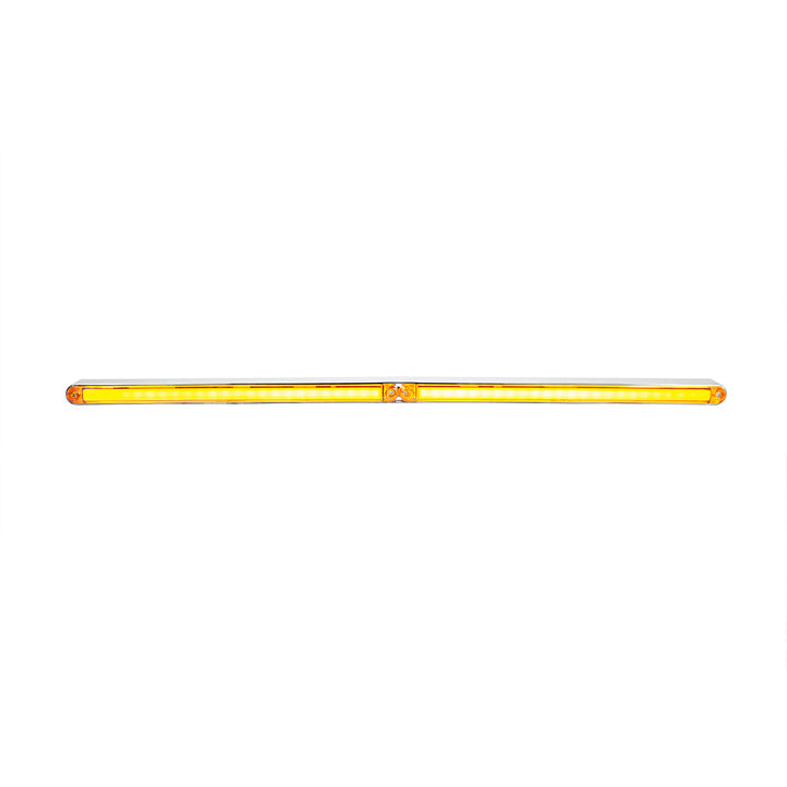 Dual 24 LED Dual Function 12" GloLight Bar With Bezel - Amber LED/Amber Lens