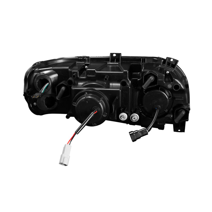 Chrome Projection Headlight With LED Turn Signal &amp; Light Bar For 2008-2024 Peterbilt 389 - Driver