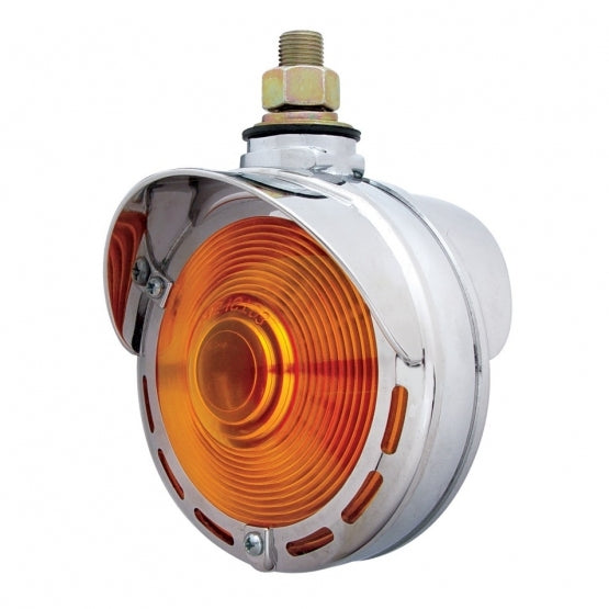 Double Face Turn Signal Light With Up - Side Down Visor - Amber &amp; Red Lens