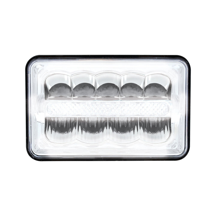 ULTRALIT - 9 High Power LED 4" x 6" Rectangular Light With White Position Light Bar