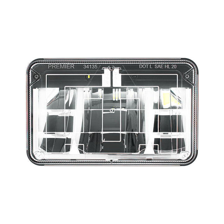 ULTRALIT - Heated 4" x 6" LED Headlight With Polycarbonate Lens &amp; Housing - Low Beam