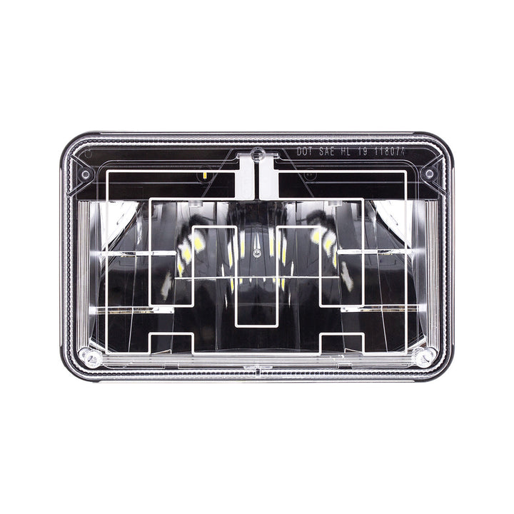 ULTRALIT - Heated 4" x 6" LED Headlight With Polycarbonate Lens &amp; Housing - High Beam