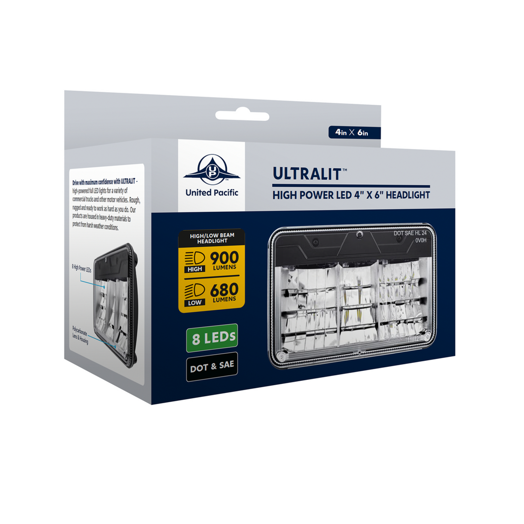 ULTRALIT-8 High Power LED 4" X 6" Headlight