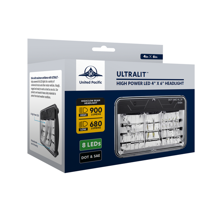 ULTRALIT-8 High Power LED 4" X 6" Headlight