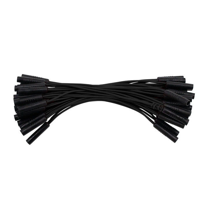 0.180" Bullet Receptacle Black Wire Harness With 50 Plugs - 6" Lead (Bulk)