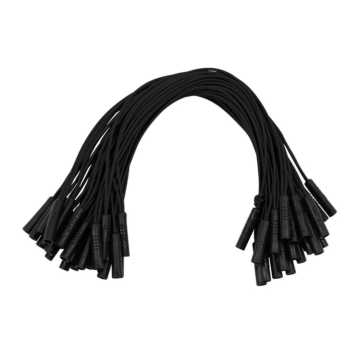 0.180" Female Plug Black Wire Harness With 50 Plugs - 12" Lead (Bulk)