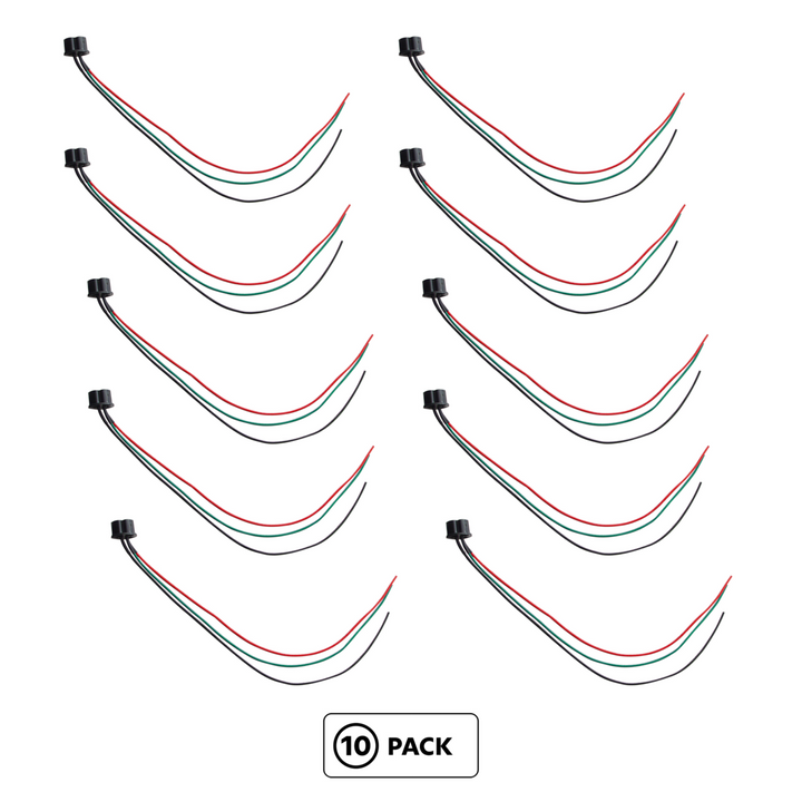 3 Contact Female Headlight Pigtail For H4 Halogen Bulb