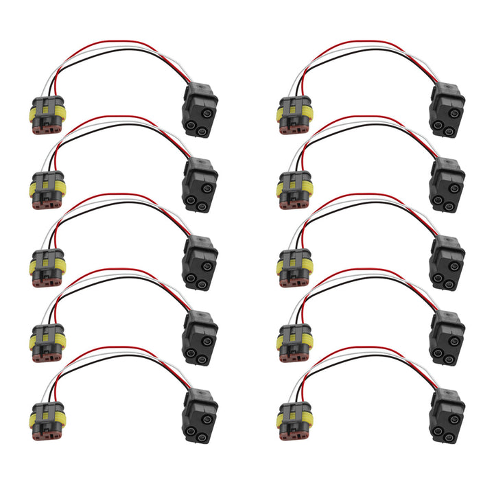 3 - Way Molded Female Bullet Plug To 3 - Way TE AMP Style 1.5mm Plug adapter (10 Pcs)