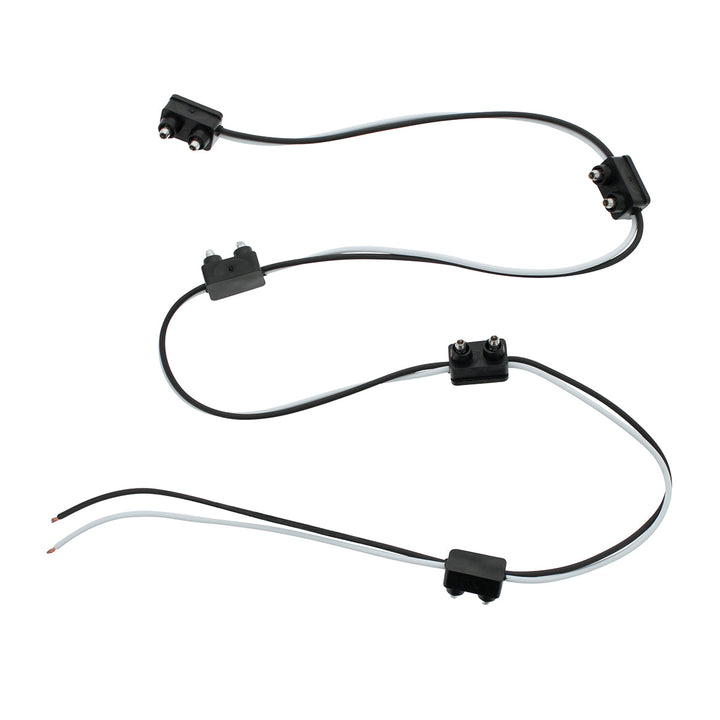 2 - Prong Plug Wiring Harness With 6" Lead Between Plugs - 5 Plugs