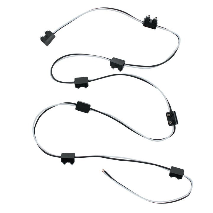 2 - Prong Plug Wiring Harness With 6" Lead Between Plugs - 8 Plugs