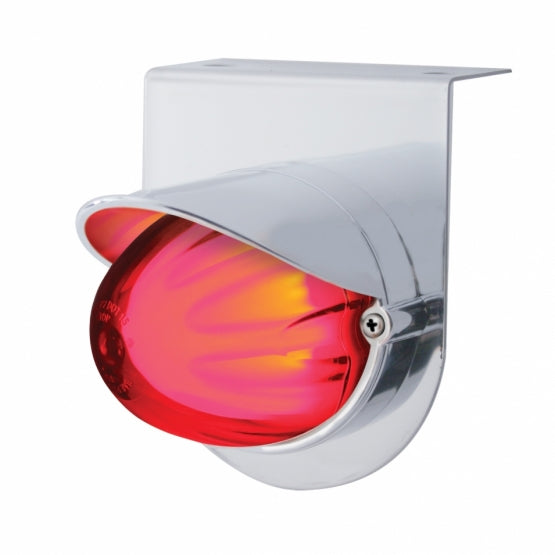 Stainless Light Bracket With 9 LED Dual Function Watermelon GloLight &amp; Visor - Red LED/Red Lens