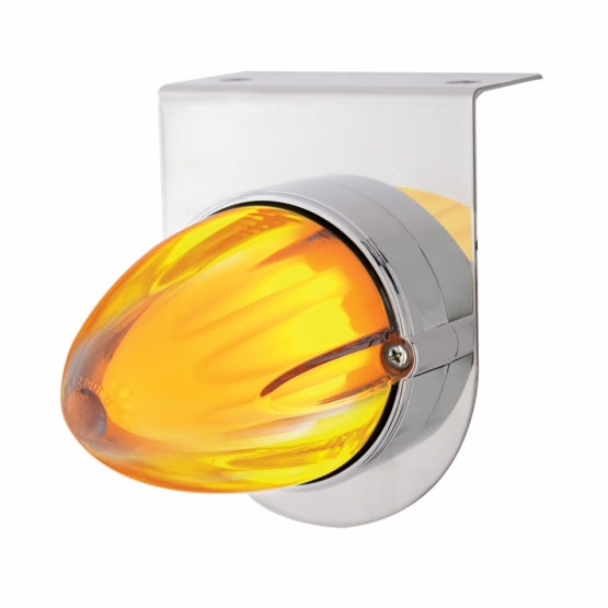 Stainless Steel Bracket With 9 LED Dual Function Watermelon GloLight - Amber LED/Clear Lens