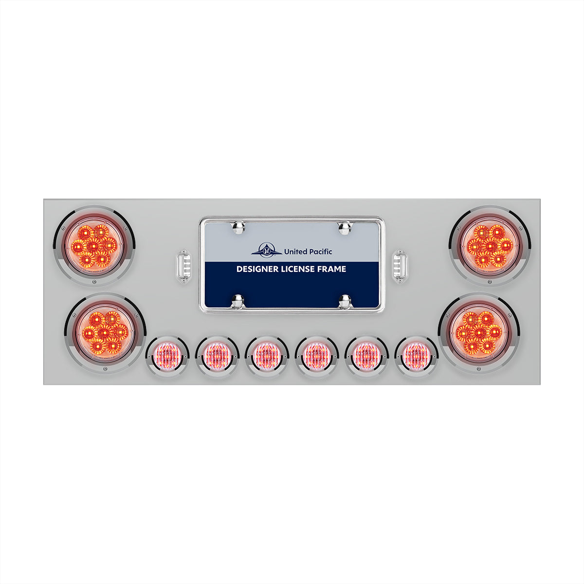 4x7 Led Stainless Steel Rear Center Panel With 4 x 7 LED 4
